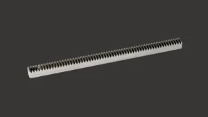 Straight steel rack with uniformly milled teeth along its entire length