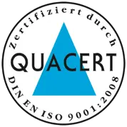 QUACERT Certificate: Certified according to DIN EN ISO 9001:2008